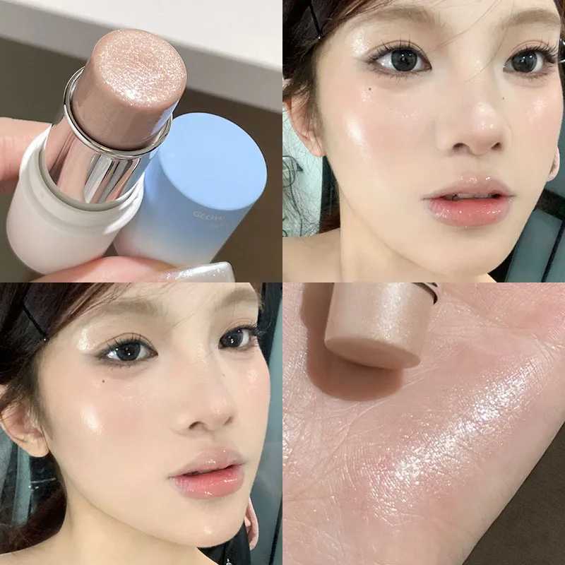 Shimmer Highlighter Stick Natural Water Light Clear Fine Shining Pearl Contour Shading Brightening Face Illuminator Dupes MakeupXJ250217