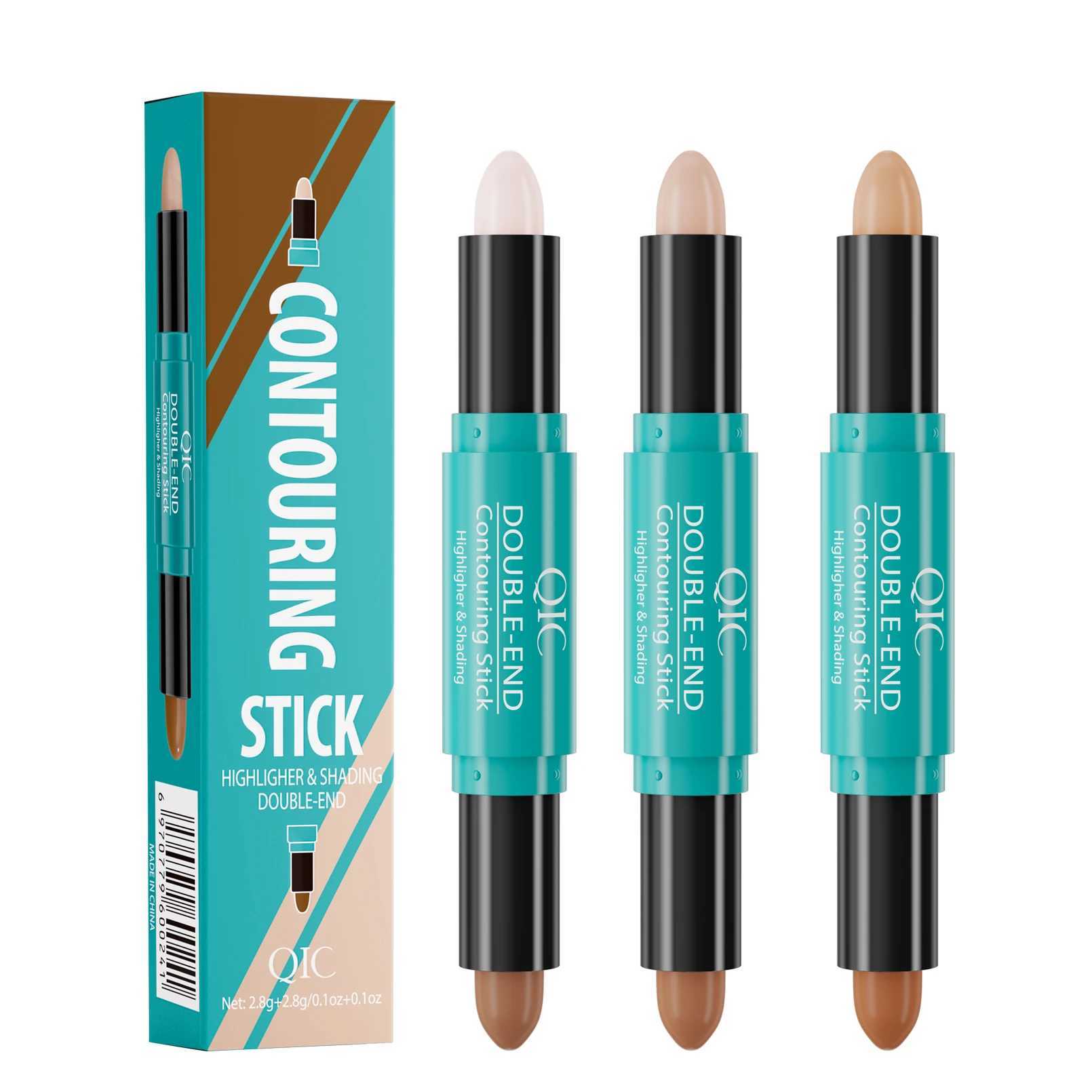 Waterproof Bronzer Contour Stick Concealer Highlighter Shadow Stick Double-headed Contouring Brighten Face Body Makeup CosmeticW250217