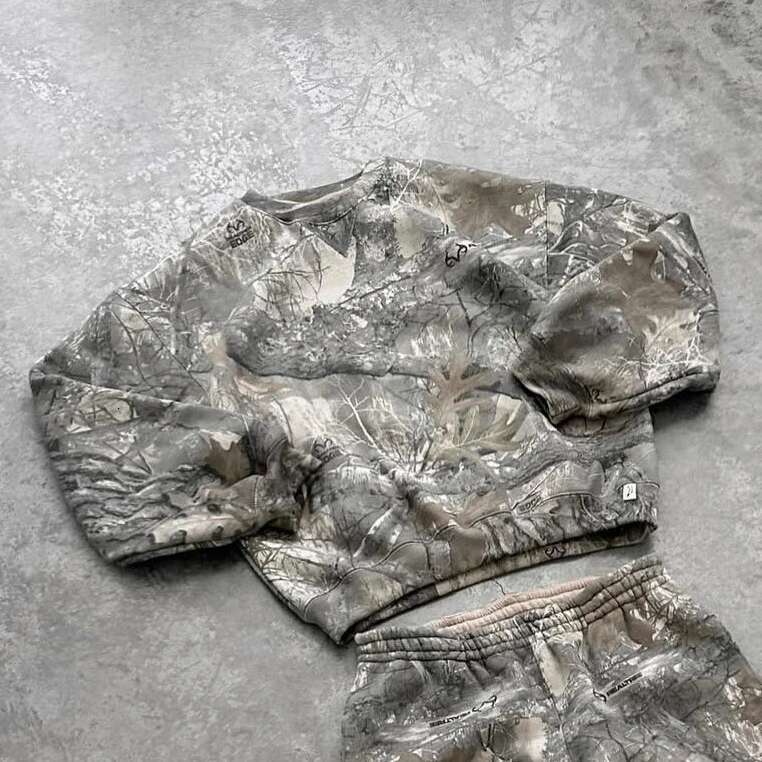 Mens Womens Y2K Clothing Hip Hop Tactical Camo Graphics Oversized Pullover Sweatshirt Fashion Long Sleeve Tops