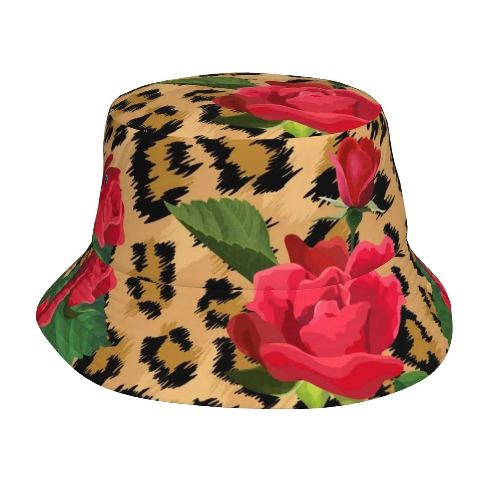 Leopard Print Bucket Hat Trendy Animal Pattern Fisherman Hat Outdoor Travel Beach Sun Hat for Women Men Reversible Packable Cap W250217
