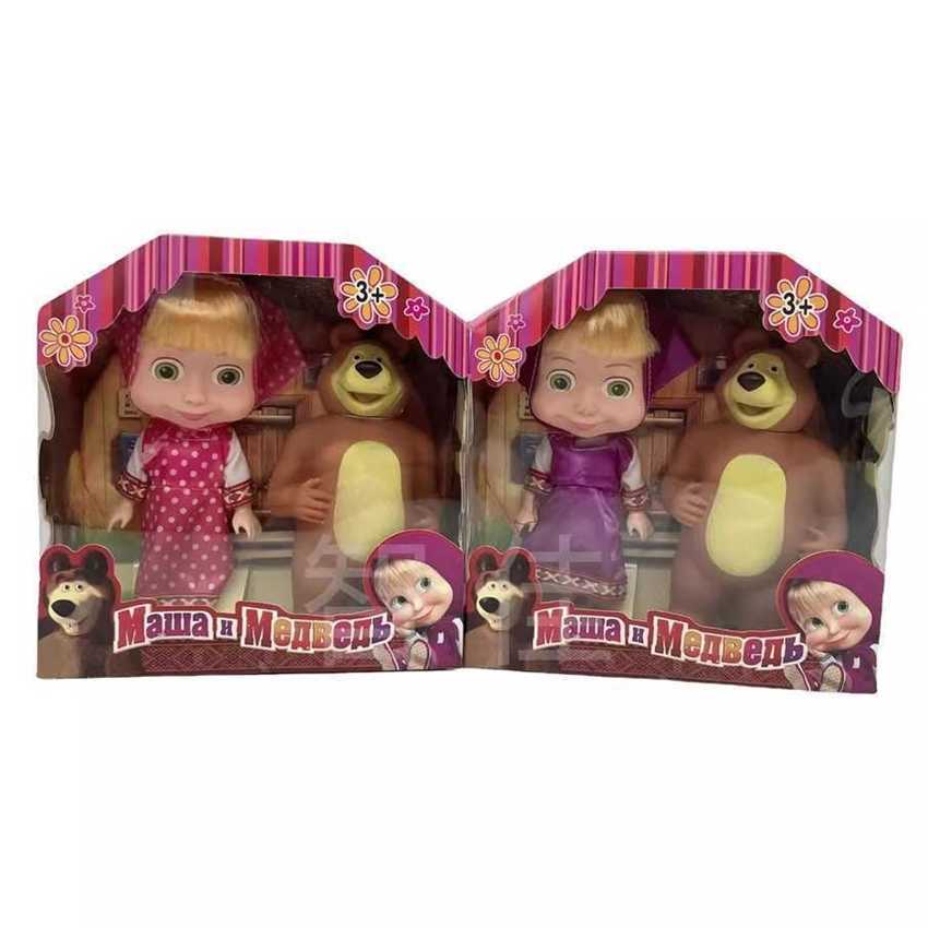 Masha bear 6.5-inch Martha and Bear cartoon comforting doll toy Ap2