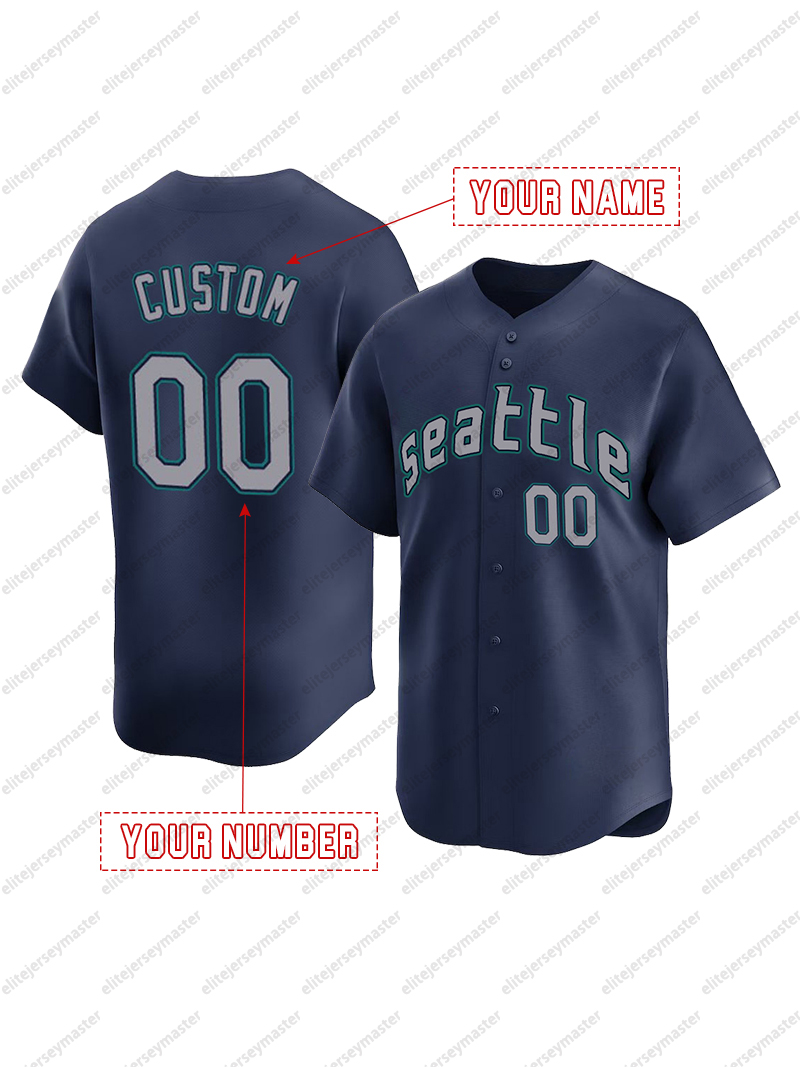 Ichiro Suzuki Custom Baseball Jersey Stitched Personalized Ken Griffey Jr. Customized Jerseys Custom Any Number Name