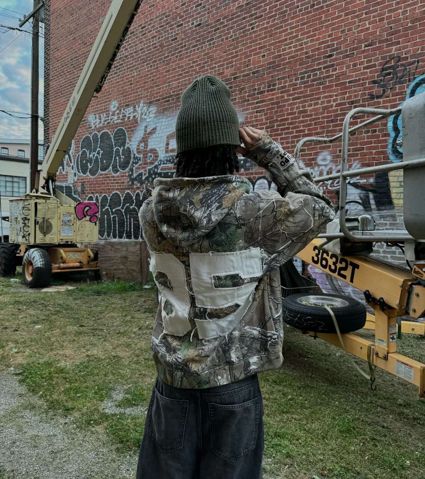 Retro Camouflage Patchwork Sweatshirt, Loose Hoodie, Oversize, American Hip-Hop Street Rock, Unisex Clothing, New, Y2k