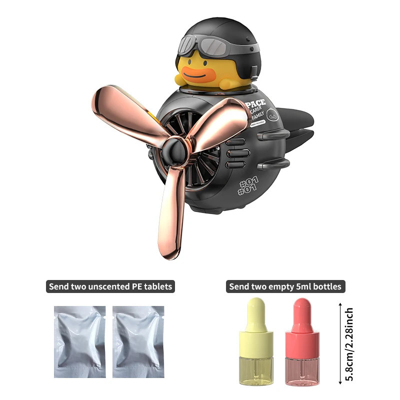 1PC Car Magnetic Cute Cartoon Figure Air Outlet Clip Aroma - Complimentary Two Unscented PE Tablets and Two 5ml Bottles 250214