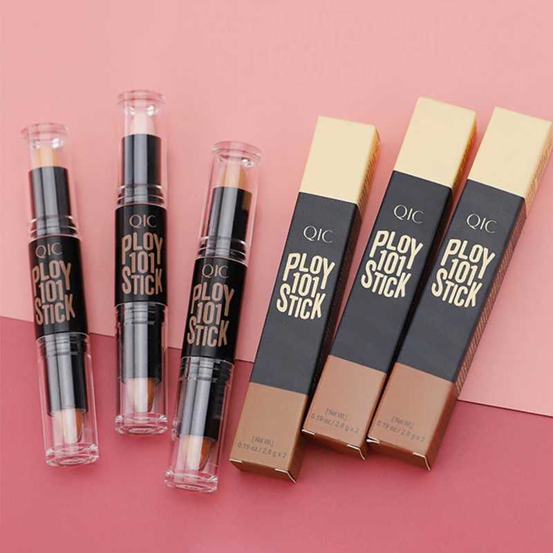 Double Head Contour Stick Highlight Shadow Lying Silkworm Concealer Brighten Reing Non Greasy Long-lasting Facial MakeupW250217