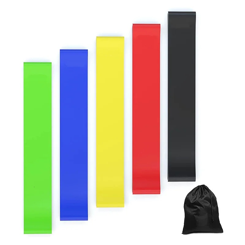 5 Exercise Resistance Bands Set Elastic Workout Loop Band Men Women Fitness Arm Leg Yoga Pilates Physio Therapy Rehabilitation 250213