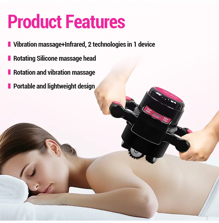 Portable Massager Vibrator Body Massage Slimming Vibrating Cellulite Remove Roller Muscle Relaxing Weight Loss Rolling Massage Anti-Cellulite Slimming
