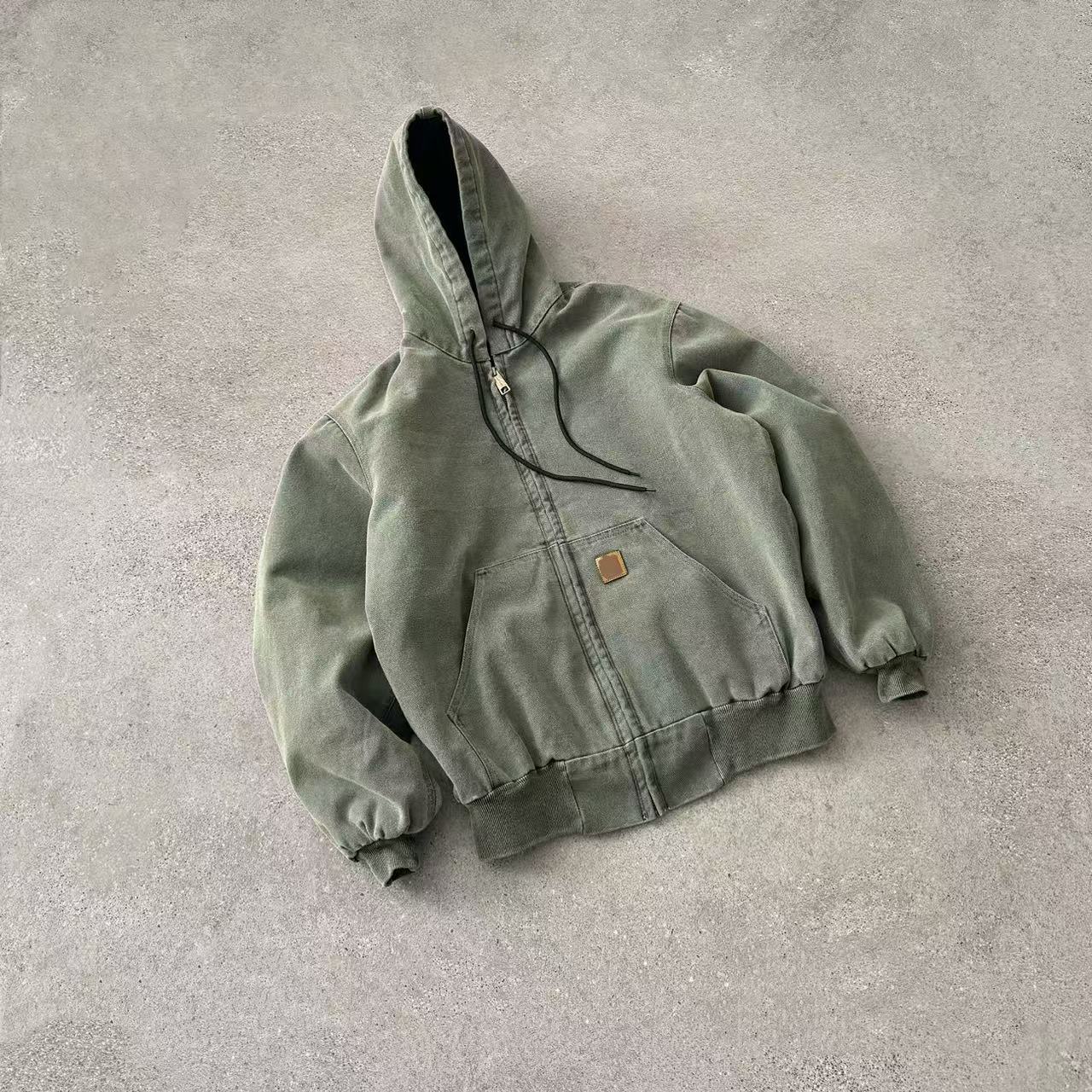 Hip Hop Gothic Layered Zipper Hoodie Y2k Clothes Harajuku Punk Loose Sweatshirt Hoodie Retro Pullover Tops Streetwear 241121