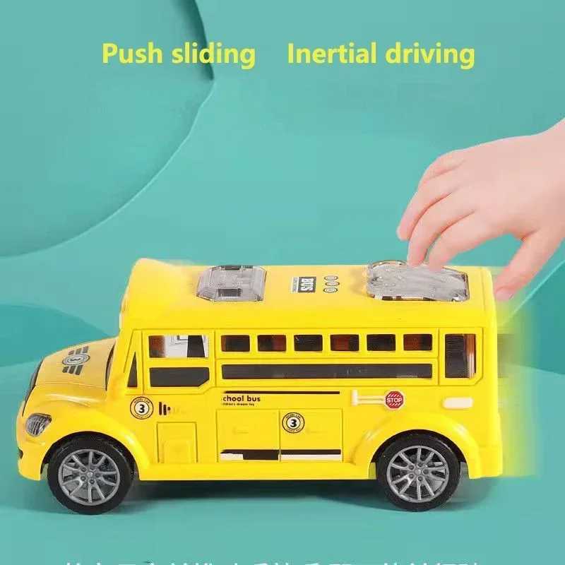 Top Quality School Bus Childrens Toy With Opening Doors Inertia Car Kids Class Educational Transportation Model Toys For Boys Giftt250215