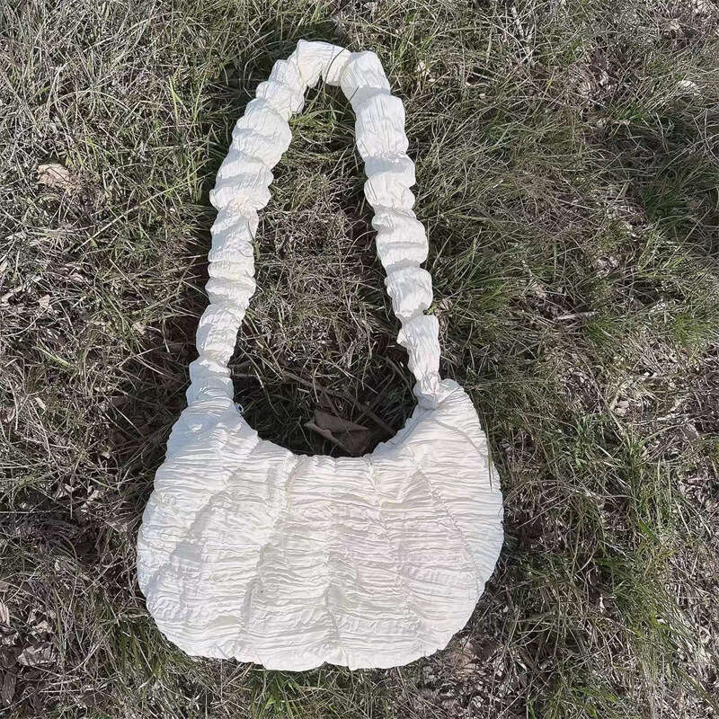 Korean Cloud Folded Single Shoulder Crossbody Bag Large Capacity Sponge Women's Lightweight And Versatile Leisure Dumpg Bun