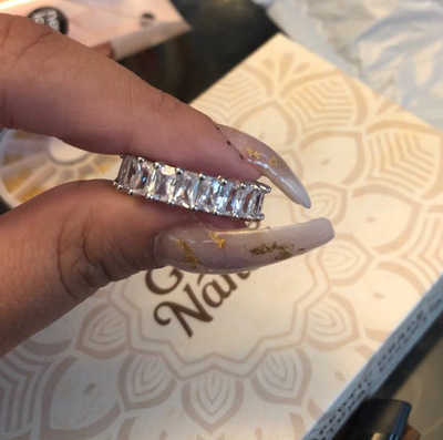 Multiple Models Full Diamond Square Diamond CZ Zircon Crystal Stone Ring Set Diamond Wedding Ring Gift Jewelry