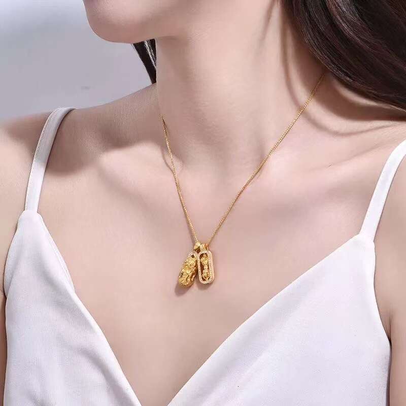 Tiktok Kwai Brave Vra Wei Xue Same necklace Fashion Versatile Temperament Pendant D-410