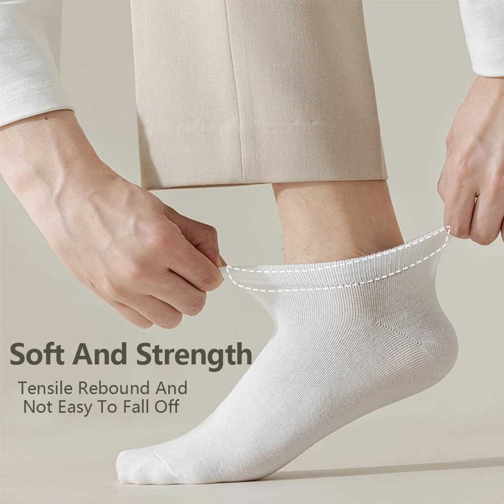 95% Combed Cotton Socks Men Business Dress Short Socks Soft Breathable Spring Summer Colorful Sock For Man 5Pairs/Lot Ankle Sock W250217