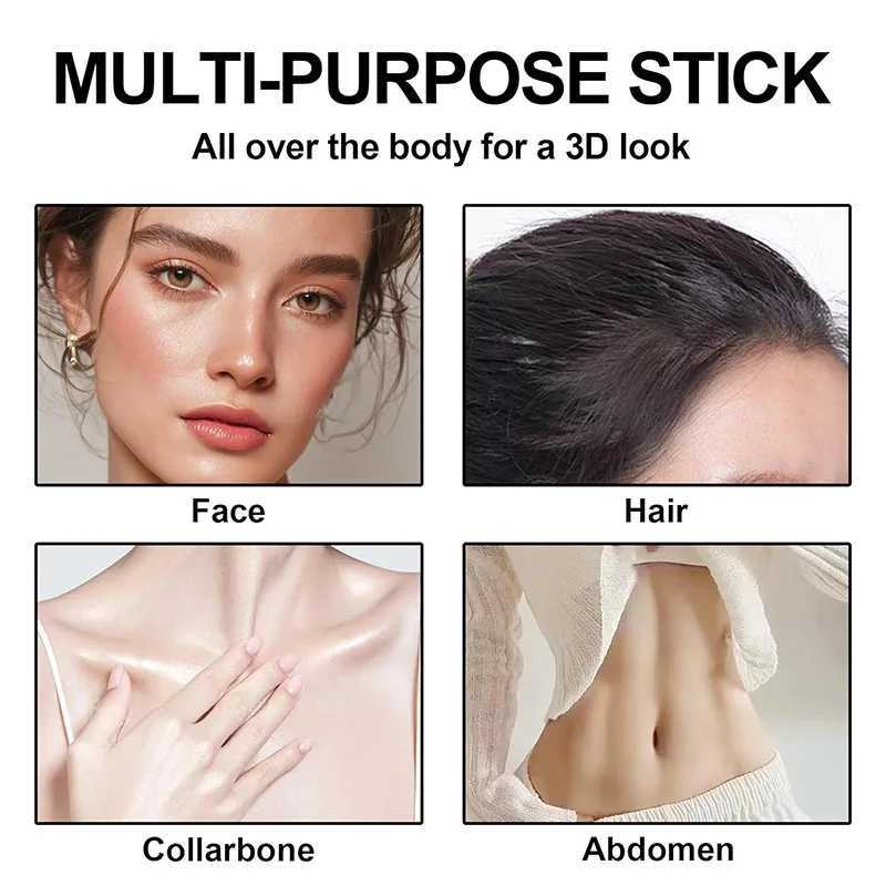 Highlighting and Contouring Stick Three-dimensional Brightening Shading Stick for Contouring Face Primer and B StickW250217