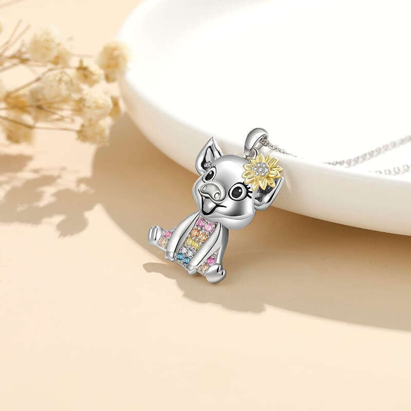 Cute cartoon shiny pendant with personality and creativity, new versatile fashion, commemorative birthday gift necklace