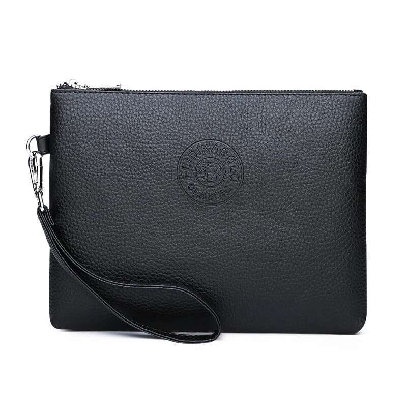 New Business Style Men's Clutch Large Wallet Soft PU Leather Male Wristlet Pack Bag Elegant Leisure Stylish Hand Bags Gift Pouch PU