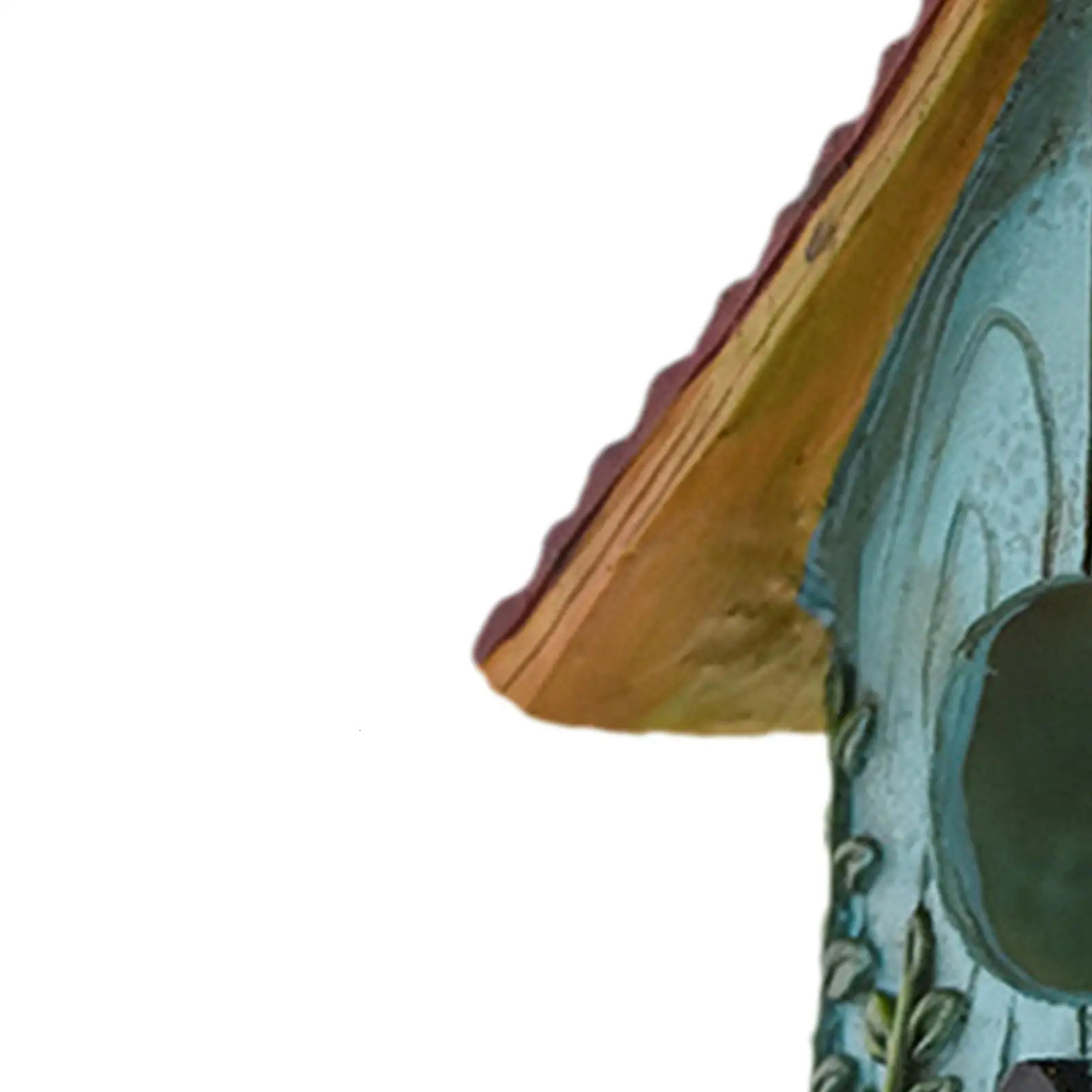 Hanging Bird House Outside Bird Hut Resin Novelty Garden Decoration Hummingbird Nest for Fence Trees Yard Backyard Patio 250206