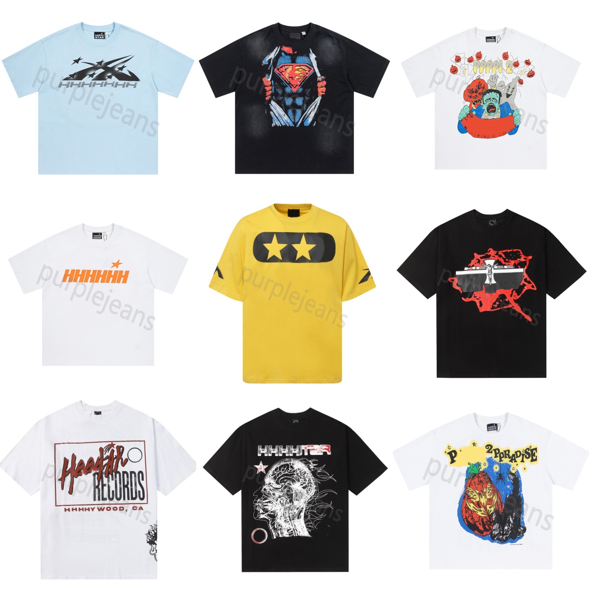 Designer star graphic Tshirt mens t shirt summer mens designer casual monogrammed hip hop clothing washed fabric street graffiti lettering foil print vintage