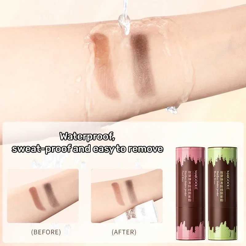 Waterproof Hairline Powder 2 Color Hair Roots Supplement Natural Black Brown Eyebrow Shape Supplement Stick Shadow Filler PowderW250217