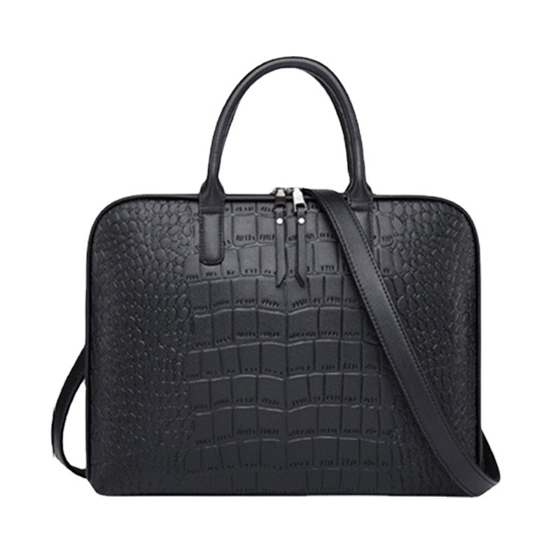 2025 news Business Women's Briefcase Leather Handbag Women 13-14 Inch Laptop Bag Shoulder Office Bags For Female Briefcases