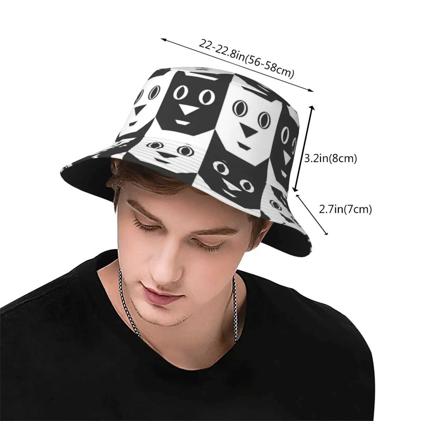 Black Cats Bucket Hat Fisherman Sun Cap for Women Beach Hats Funny Summer Unisex Packable Men Girls Travel Outdoor W250217