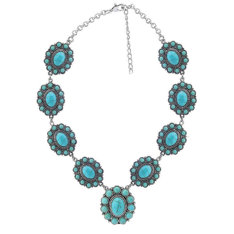 New Suower Turquoise Hot selg Bohemian Ethnic Style Necklace Jewelry