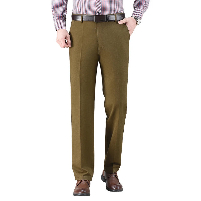 Spring Cargo Pants Men Casual Mens Work Soft Comfortable Cotton Fabric Trousers Daily for Husband 250214