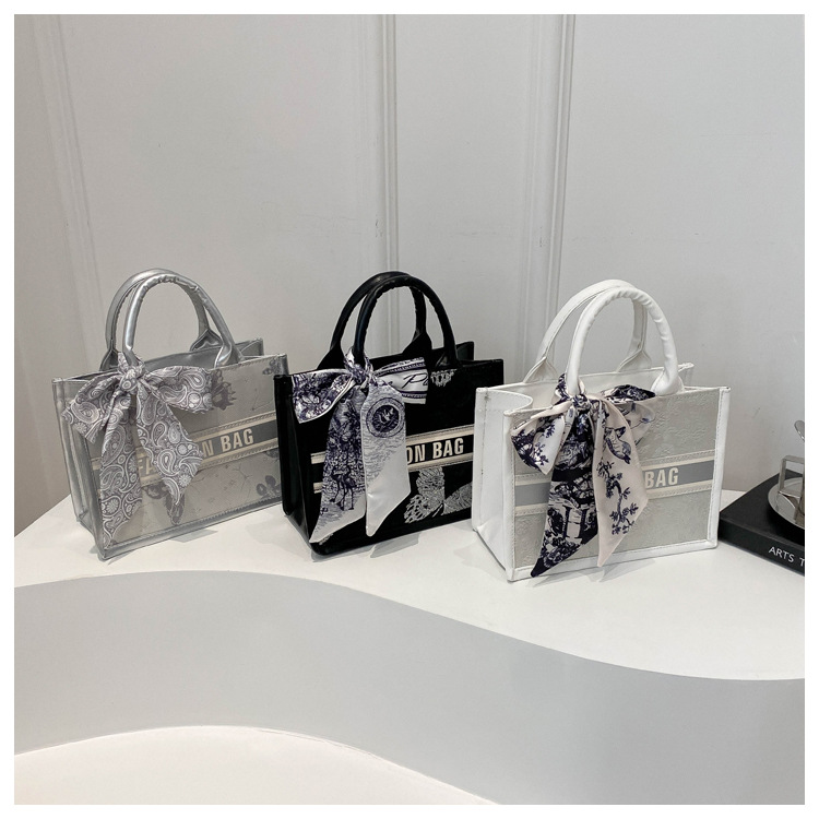 classic women bags for womens Polyester Letter black white sliver bag Totes casual bags