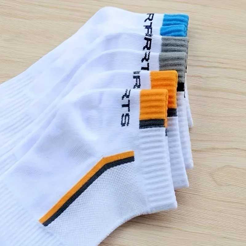 0 Pair High Quality Men Ankle Socks Breathable Cotton Sports Socks Mesh Casual Athletic Summer Thin Cut Short Socks Size 38-48 W250217