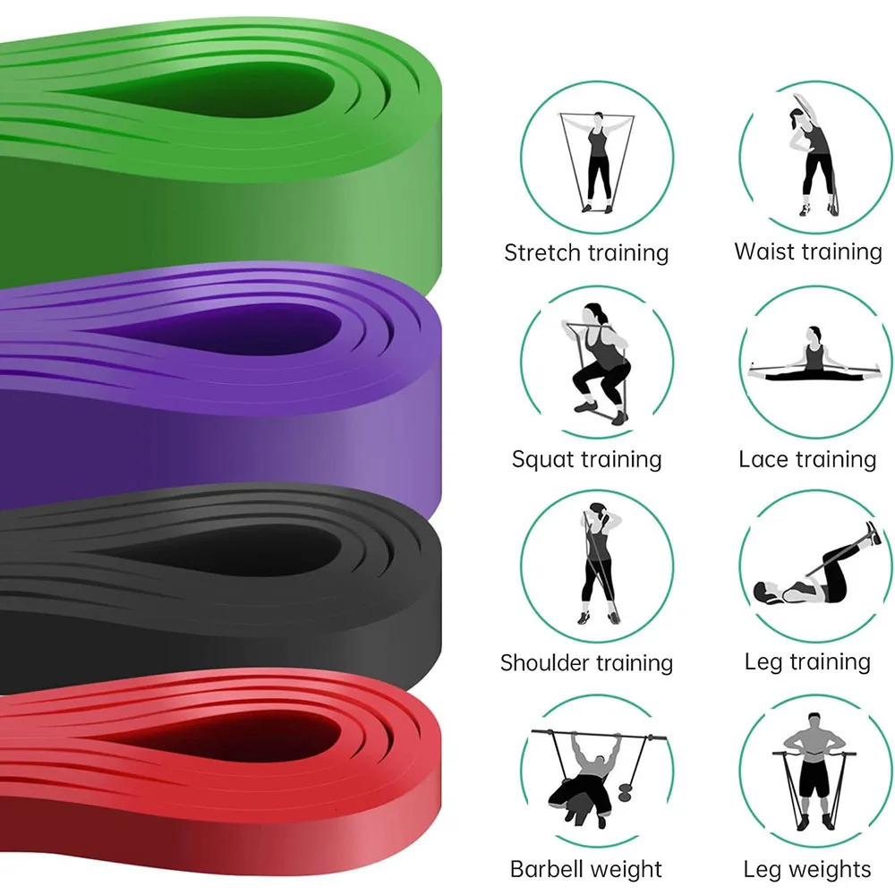 Resistance Band Heavy Duty Latex Sports Elastic Belt Pull Up Assist Bands For Pilates Workout Fitness Shape Body Home Gym 250213