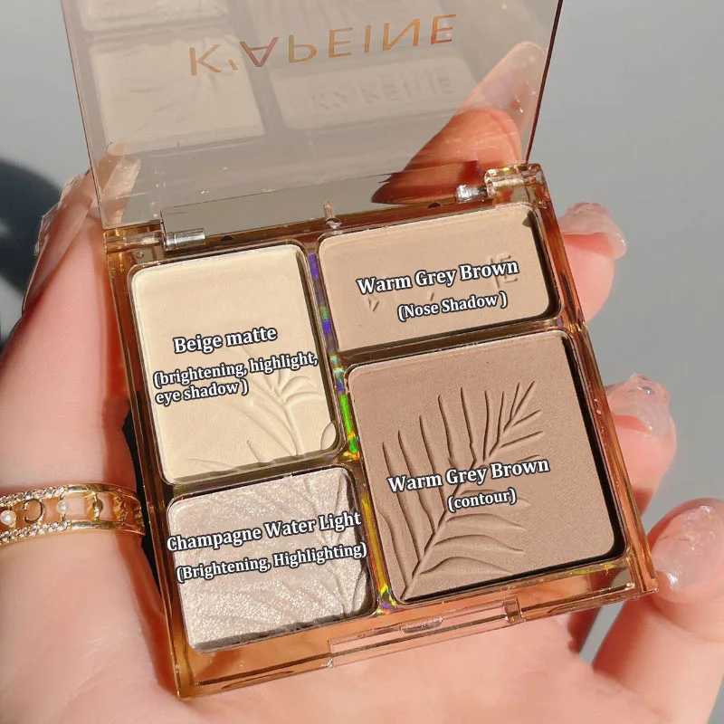3D Facial Contouring Bronzer Cosmetics Brightening Beige Matte Highlights Palette Four-color Eye Shadow Nose Powder MakeupXJ250217