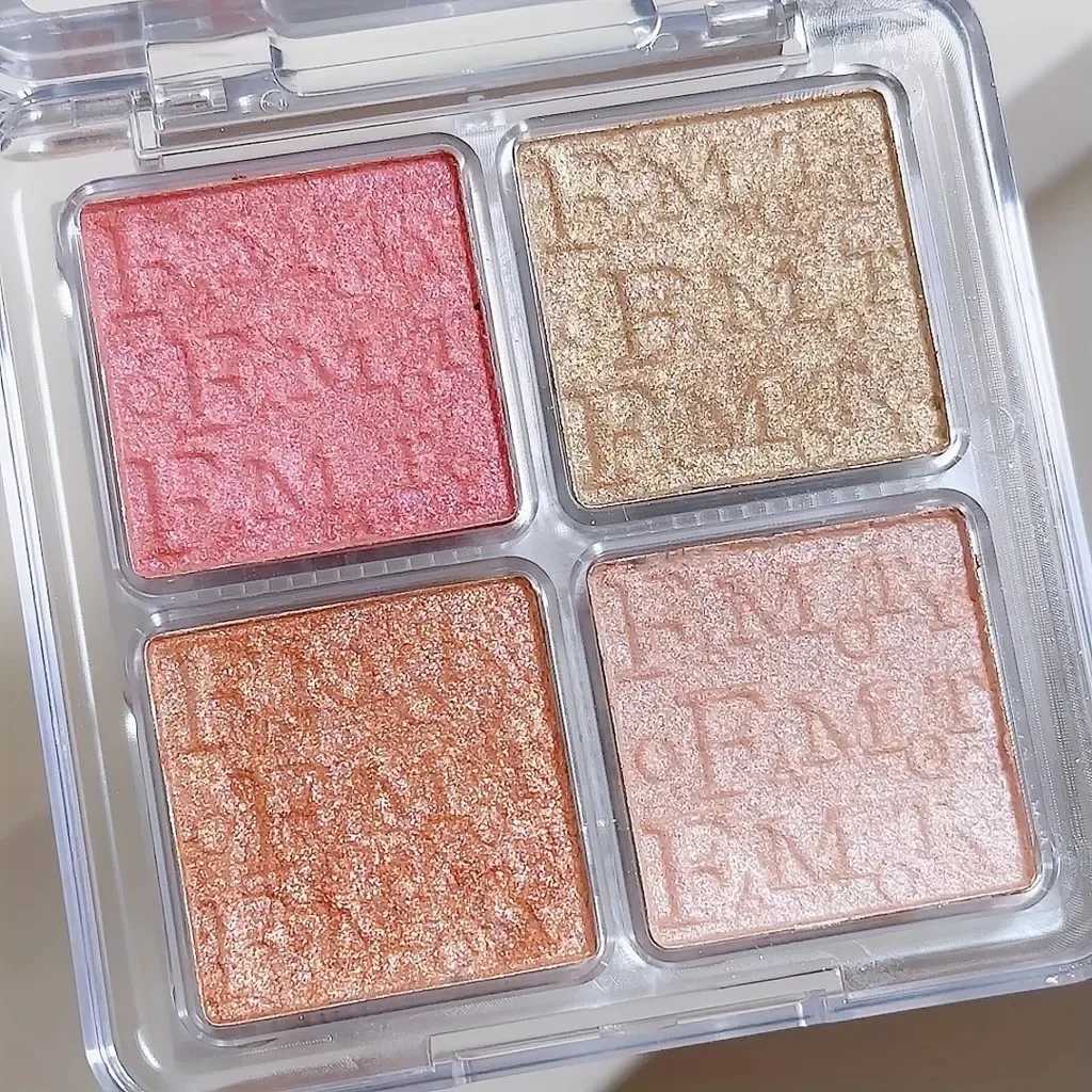 4 Color Face Highlighter Palette Illuminator Palette Natural Glow Waterproof Glitter Shimmer Baked Powder Highlighter Makeup HotXJ250217