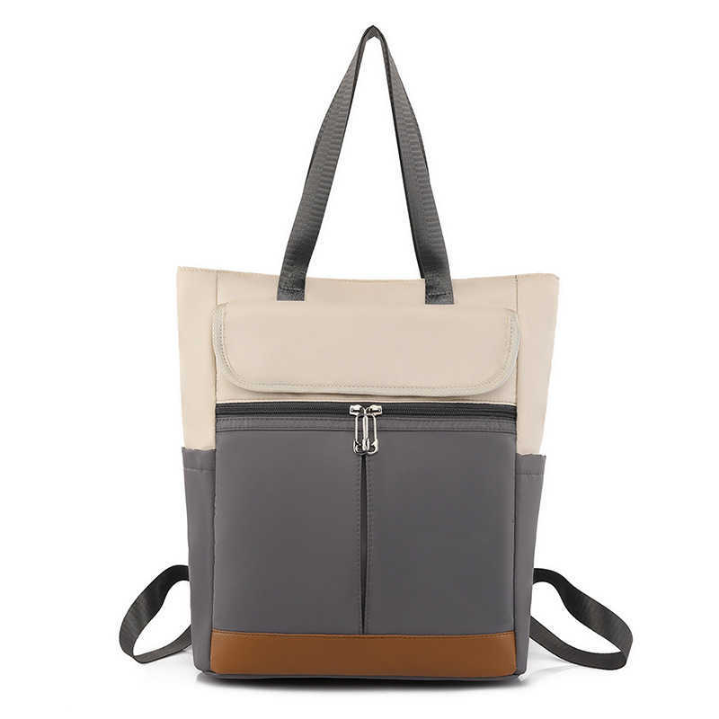 Womens Backpack Womens Fashion Contrast Outdoor Travel Backpack Oxford Cloth Portable Casual Backpack Womens Bag