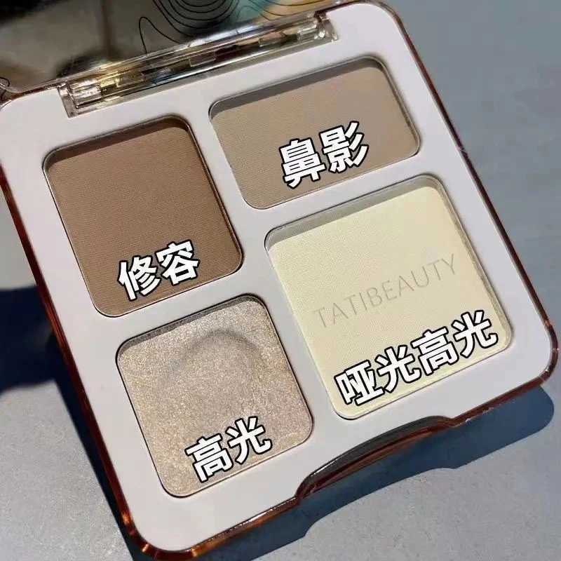 TB four color Contouring disc high Light Contouring - Body plate matte Shine Powder high light stereo contouring disc INS sameXJ250217