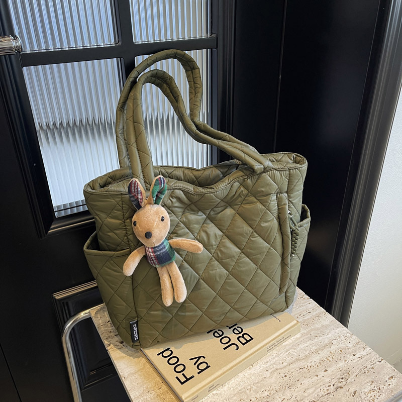 Bag Autumn And Winter Cotton Robe Large Capacity Commuter For Women In Class Handheld Tote Korean Edition Fashion Oxford Cloth Single Shoulder Crossbo