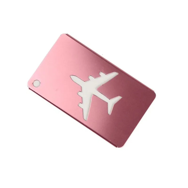 Aluminum Travel Luggage Tags Reusable Suitcase Baggage Labels Holiday Suitcase Labels Travel Bag ID Plane Identifier With Ropes 250214