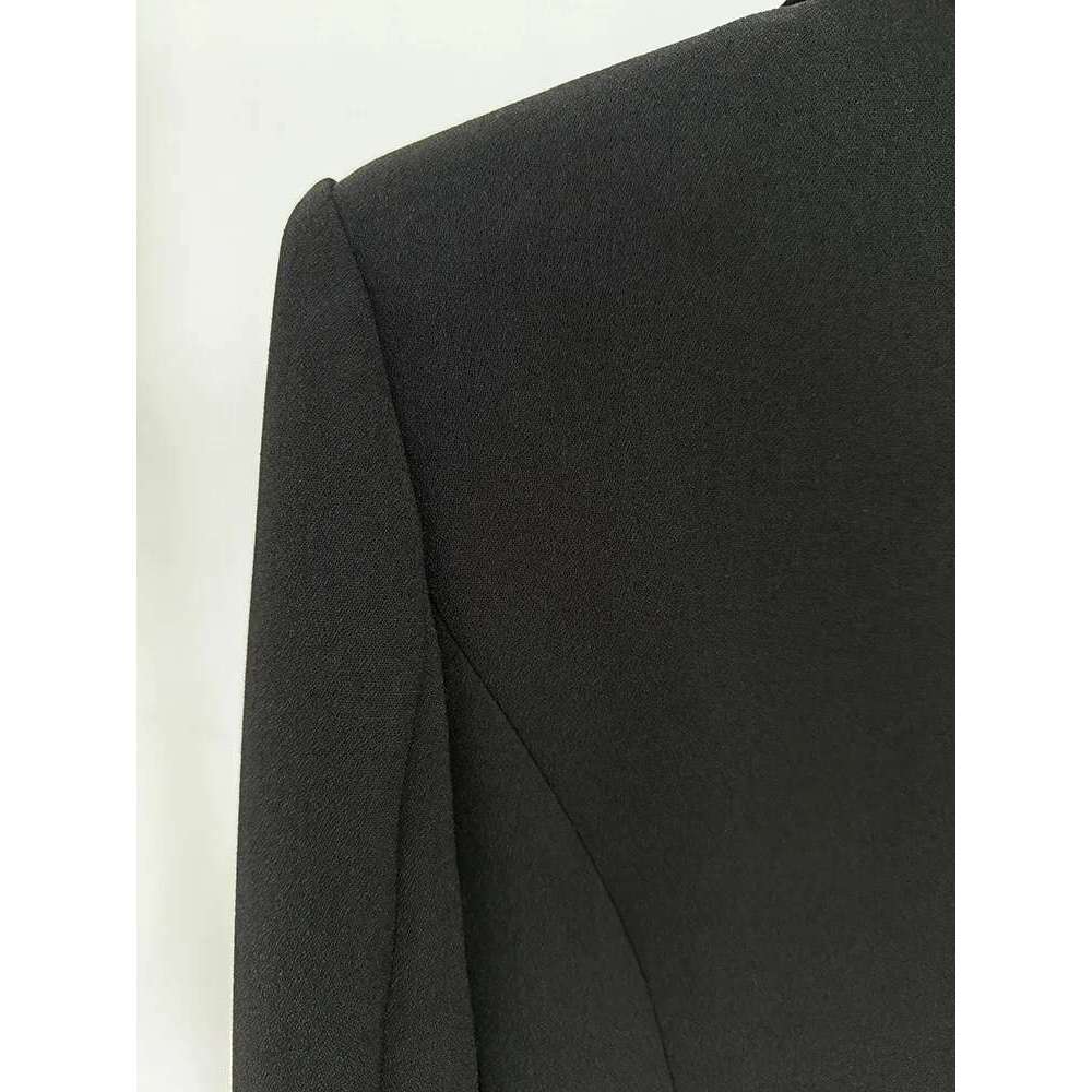 Elegant Women's 2 Pcs Set Lapel Single Button Embroidered Flares Blazer High Waist Solid Pants 2025 Spring New Tide