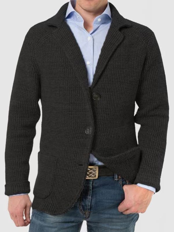 H2172Cozy Fall Fashion - Stand Collar Cardigan Outfit Ideal for Cold Weather