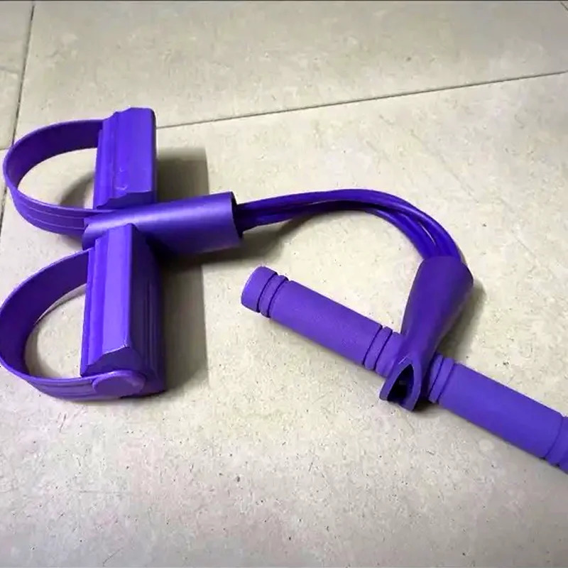 4Tube Yoga Pedal Puller Female Resistance Belt Abdominal Waist Arm Training Elastic Pulling Rope Fitness Equipment Portable Exercise 250213