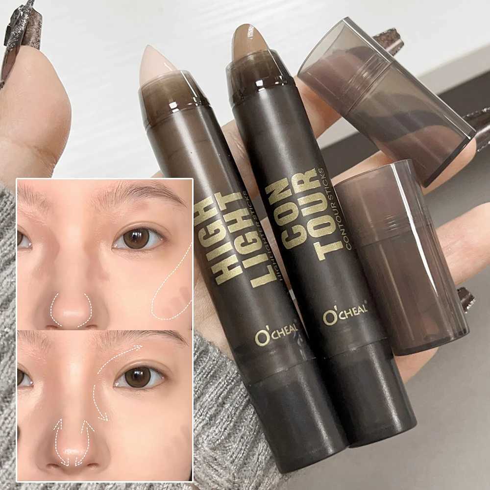 1PC Highlighting Bronzer Sticks Waterproof Long Lasting Silky Matte Grey Nose Shadow Contouring Pencil Facial Makeup CosmeticsW250217