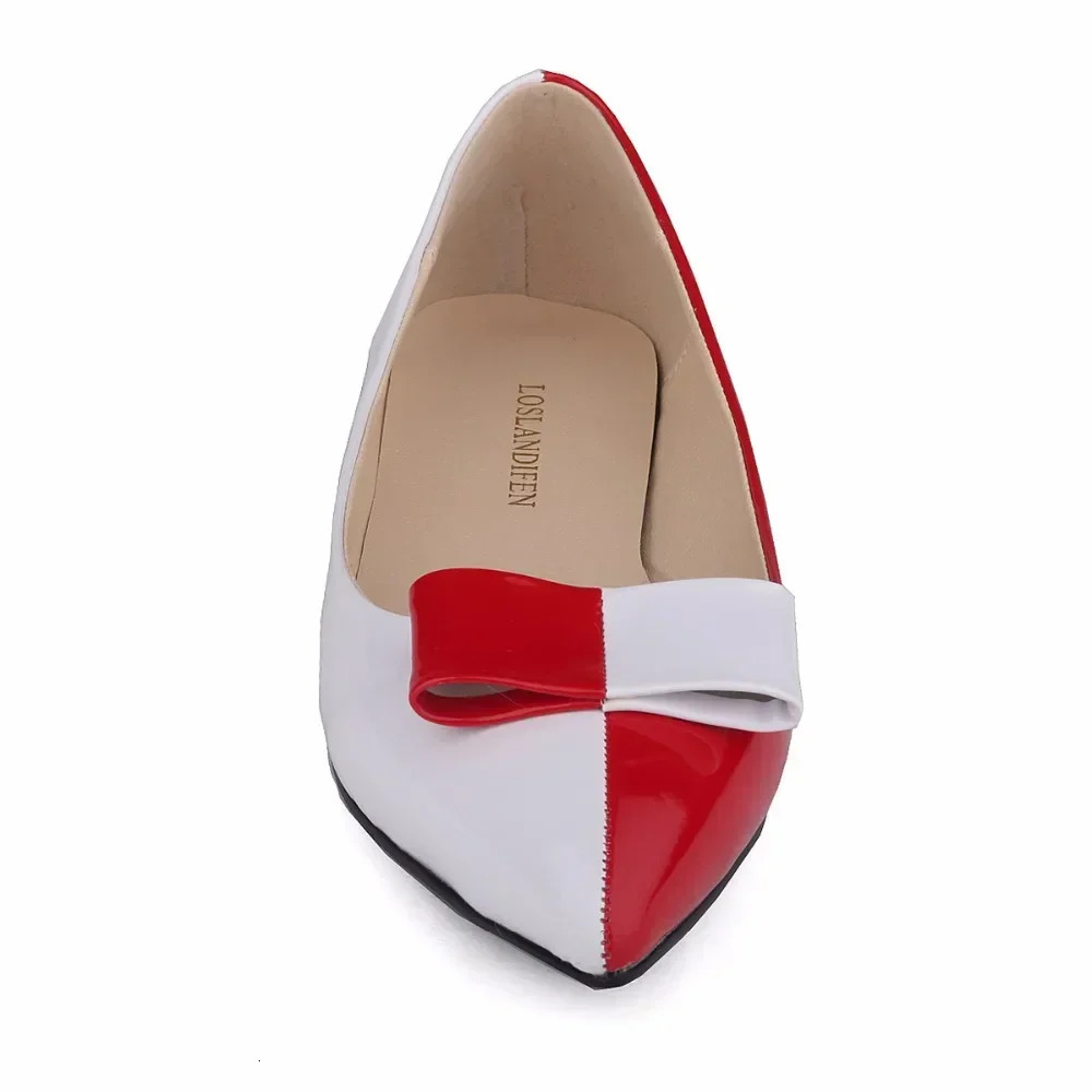 Women Flat Shoes Vintage Bow Mix Color Comfort Slip on Pointed Toe Single Shoes Casual Ballet Flats Woman Flat Shoes Loafers 250214