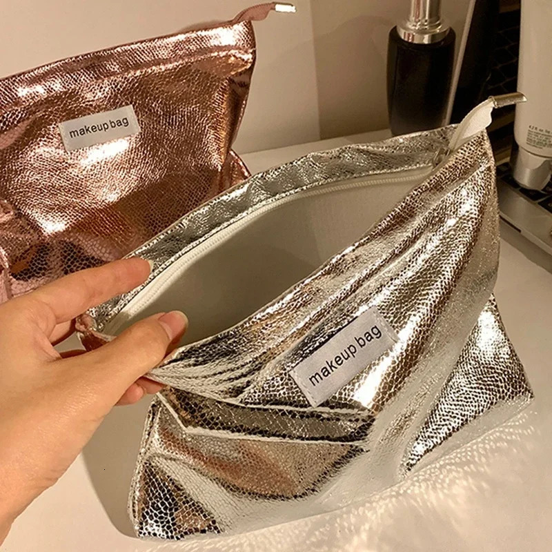 Large Capacity Women Makeup Bag Ladies Travel Cosmetic Toiletries Storage Pouch Handbag Fashion Portable Brilliant Make Up Bags 250213