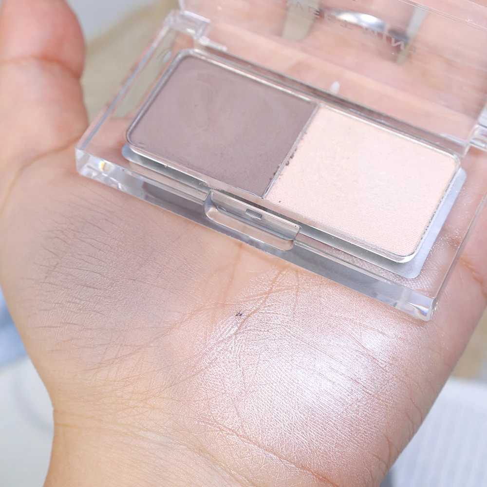 Two-tone 3D Nose Shadow Highlighter Palette 2 in 1 Matte Brighten Contouring Powder Grey Brown Eyebrow Powder High Gloss MakeupXJ250217