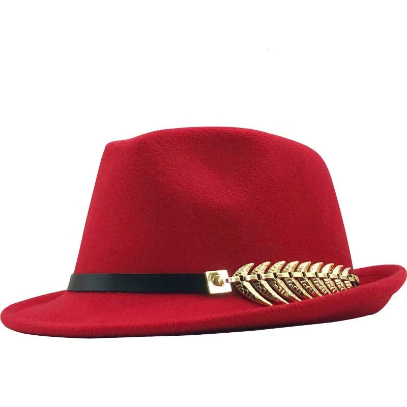 Simple Wool Women Men Fedora Hat For Winter Autumn Elegant Lady Gangster Trilby Felt Homburg Church Jazz Hat 55-58CM adjustable 250214