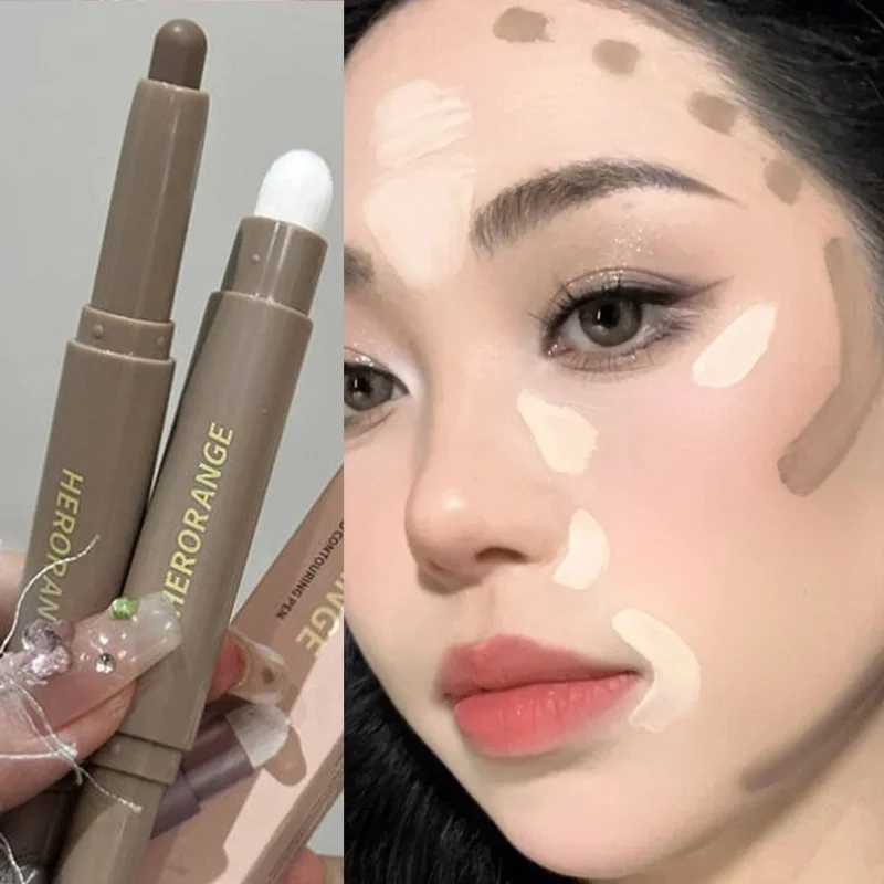Double-ended Contour Brush Pen Face Shaping Stick Matte Highlighting Covering Contouring Makeup Concealer Pen Long-lastingW250217
