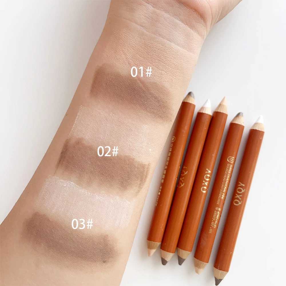 2 in 1 Matte Contouring Highlighter Stick Natural 3D Nose Shadow Brighten Skin Tone Concealer Pencil Smooth Bronzers Makeup PensW250217