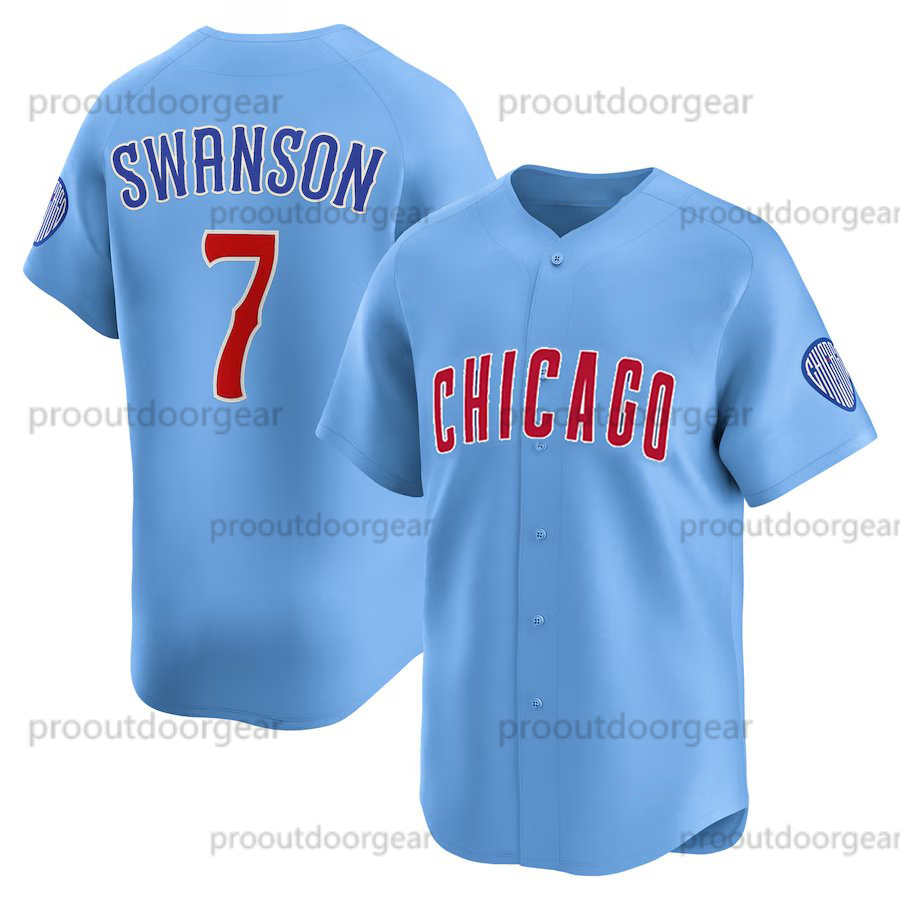 2025 Baseball Jerseys 7 Dansby Swanson Imanaga Suzuki Sandberg Bellinger Canario Custom Jersey