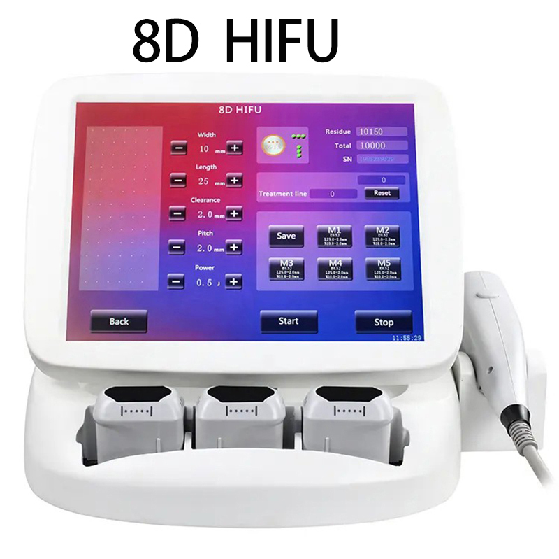 Hot Selling 8D HIFU Body Slimming Face Lift Skin Tightening Treatment Ultrasound Beauty Device Anti-wrinkle Skin Tightening Machine