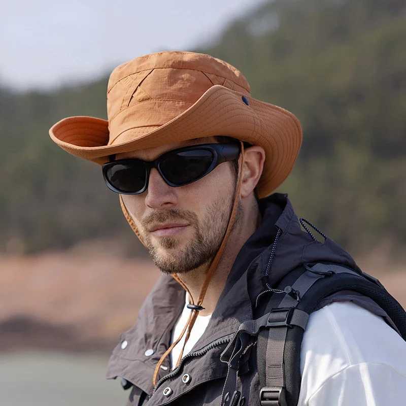 Summer Large Brimmed Sun Protection Hat for Men and Women Breathable and Versatile Fisherman Hat Designer Bucket Hat W250217