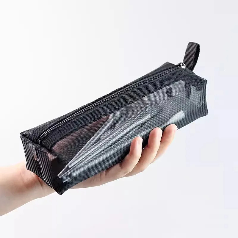 13pcs Mesh Clear Cosmetic Bags Small Large Black Makeup Bag Portable Travel Toiletry Organizer Case Lipstick Storage Pouch 250213